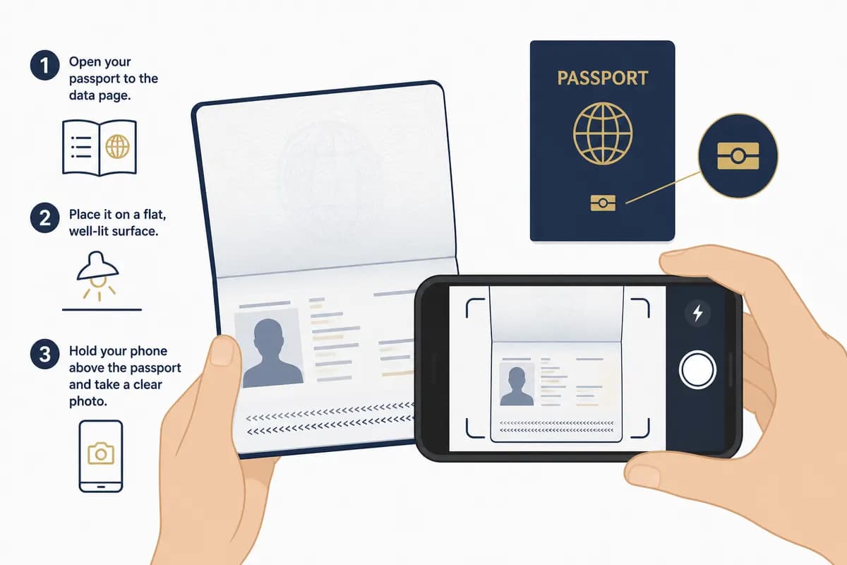 Scanning a biometric passport