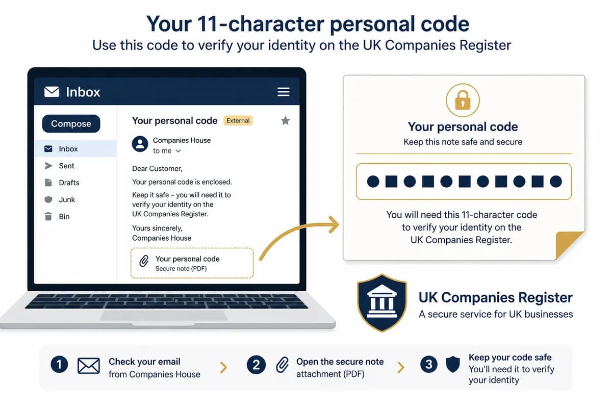 Illustration of a Companies House Personal Code
